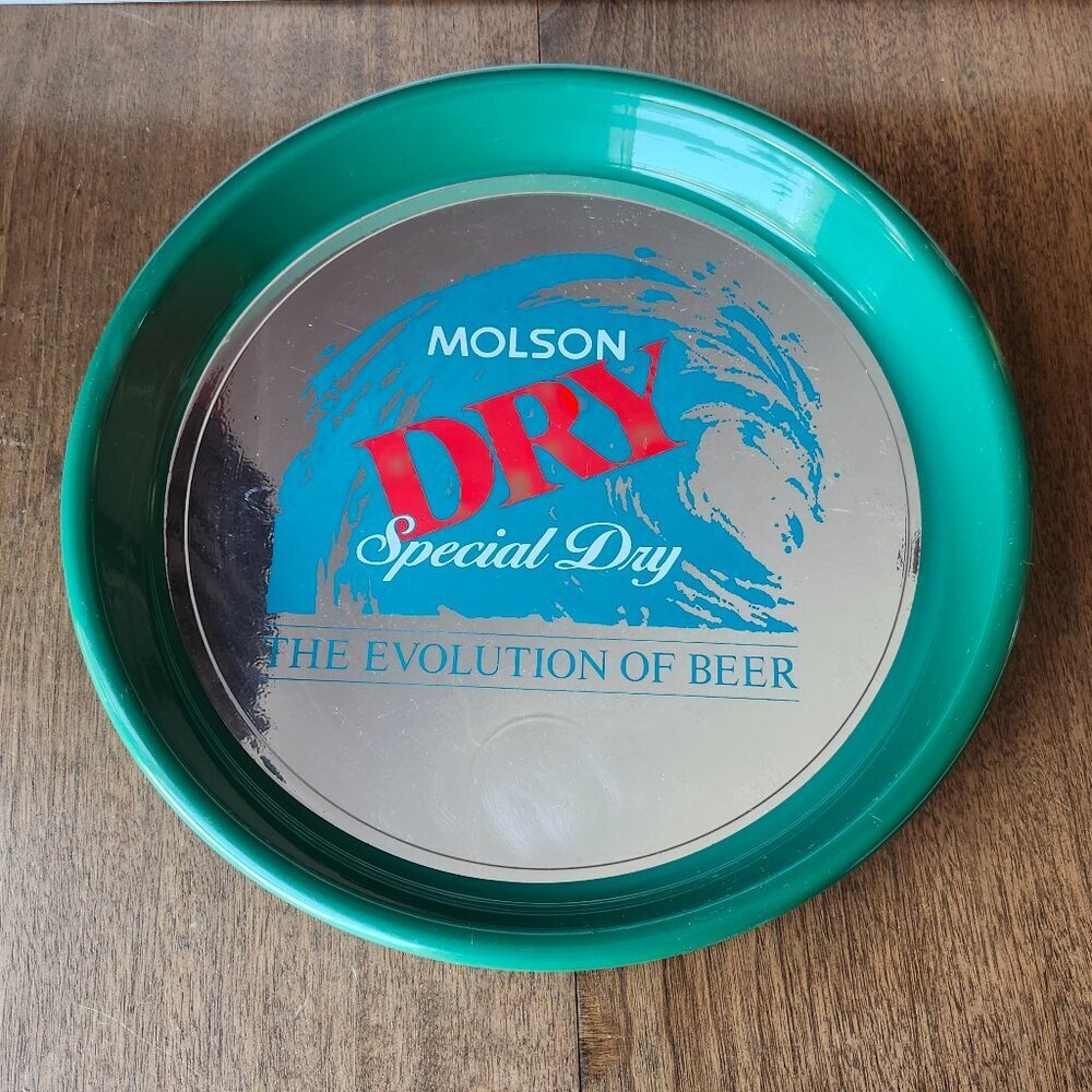 MOLSON DRY SPECIAL DRY BAR Tray Beer Tray Plastic Mirrored